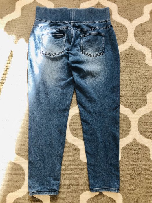 Spodnie damskie jeansowe 40 slim na gumce