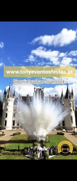 Fumo aéreo com sparkles 40mm casamentos batizados festas