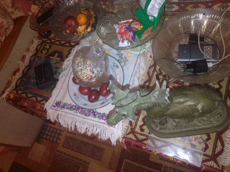 Декор олень металл белый.2780. вес..