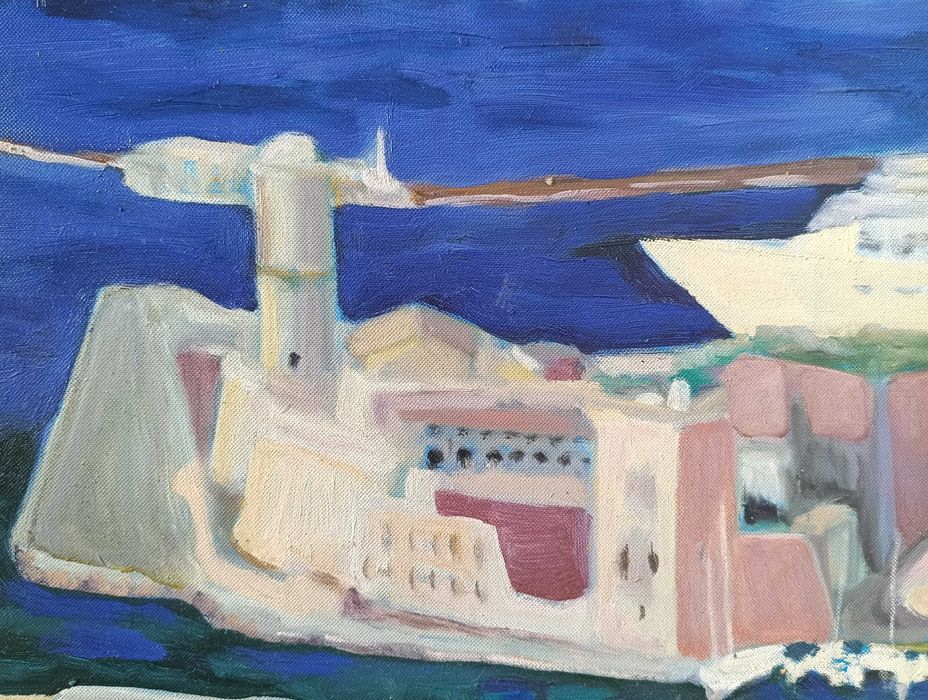 Quadro a Óleo "Fort Saint-Jean, Marselha" – Jerôme Dreyfus (50x65 cm)