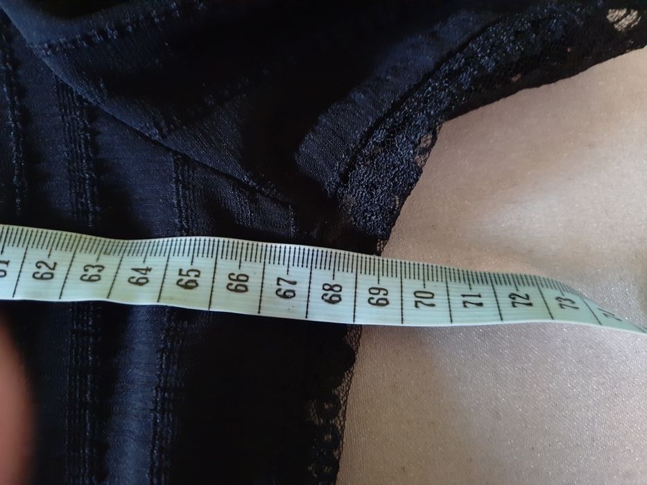 Bluzka damska koszulowa krótki rękaw czarna