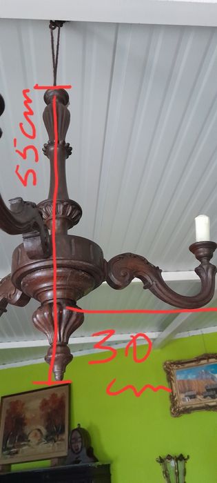 Par de candeeiros em madeira.