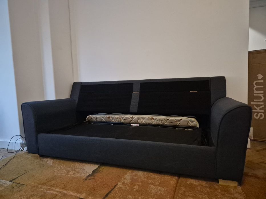 Sofá cama modelo italiano azul marinho (cama casal padrão)