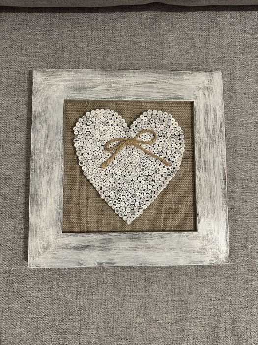 Piekny obraz serduszko handmade