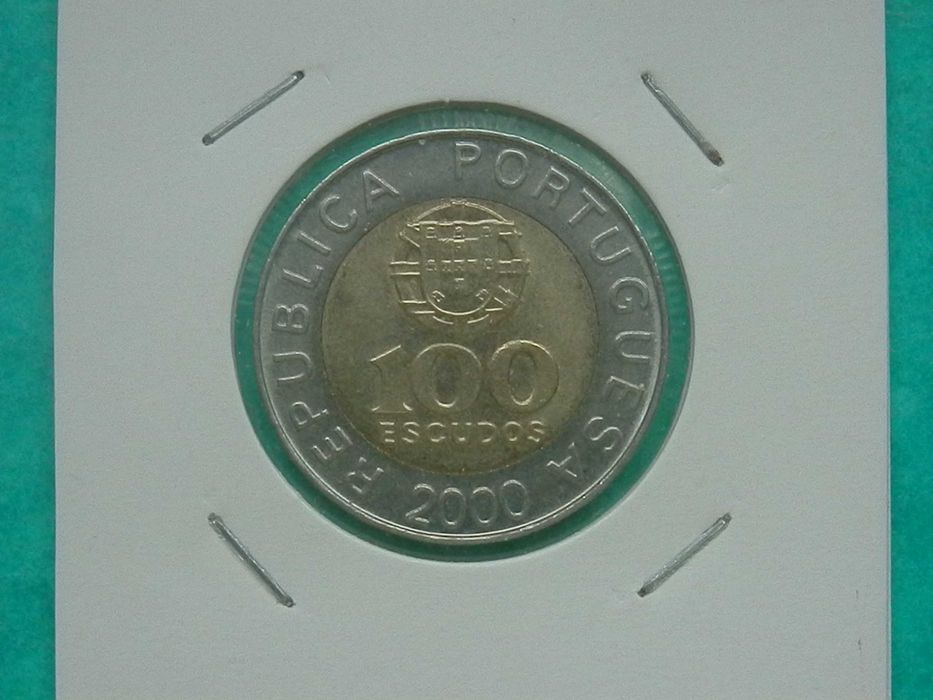 1054 - República: 100 escudos 2000 bimetálica nova, por 0,75