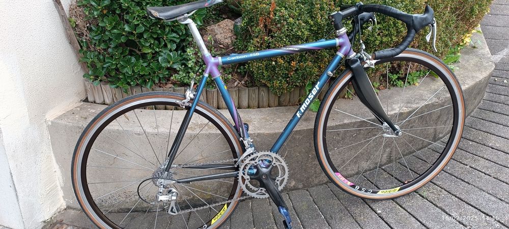 Bicicleta antiga Francesco Moser de carbono