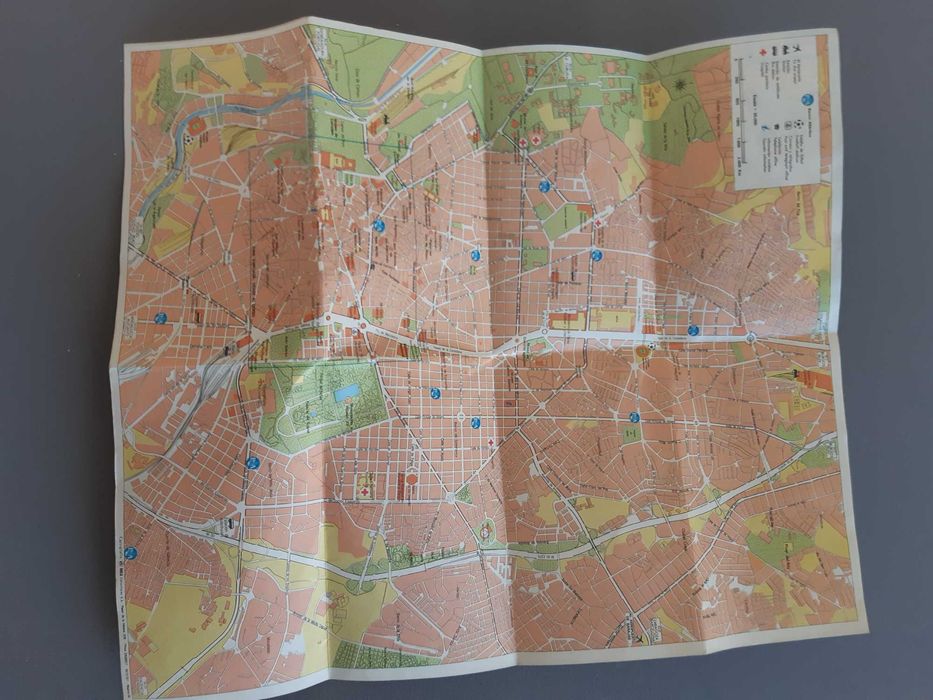 Antigo Mapa de Madrid Mundial 1982 Maradona - Banco Atlântico