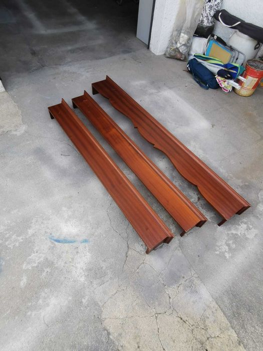 3 sanefas em madeira maciça