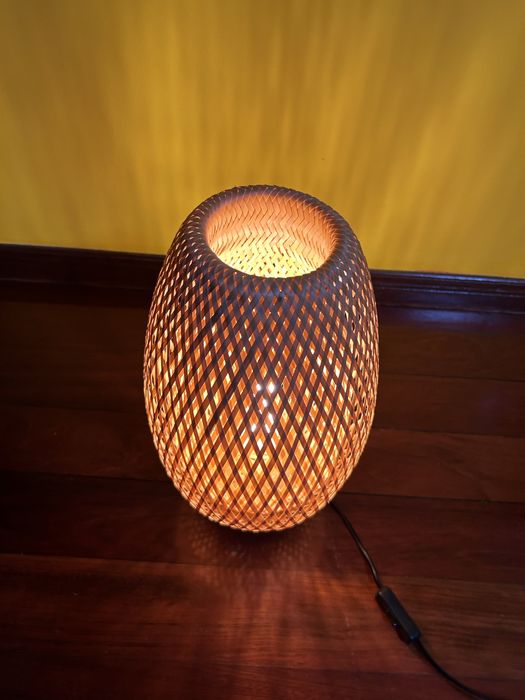 2 Candeeiros material natural 42 cm altura