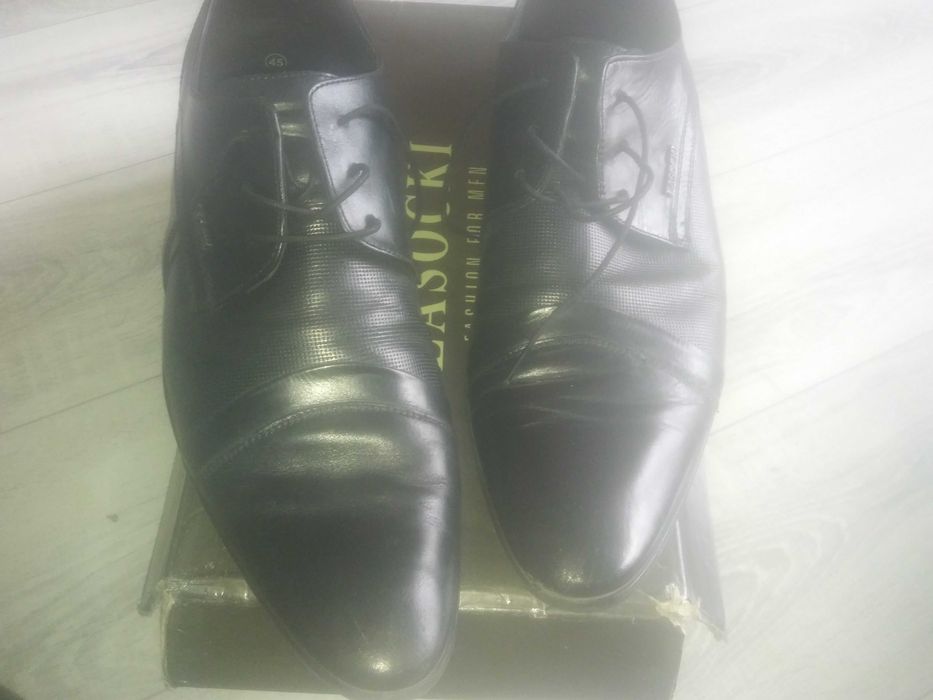 Męskie buty czarne Lasocki 45