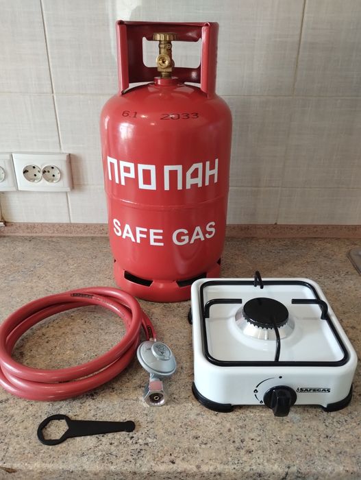 Комплект для приготування їжі. Газ балон,плита,редуктор,шланг