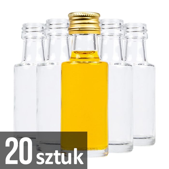 20x butelka MONOPOLOWA 20 ml z zakrętką na wesele wódkę bimber