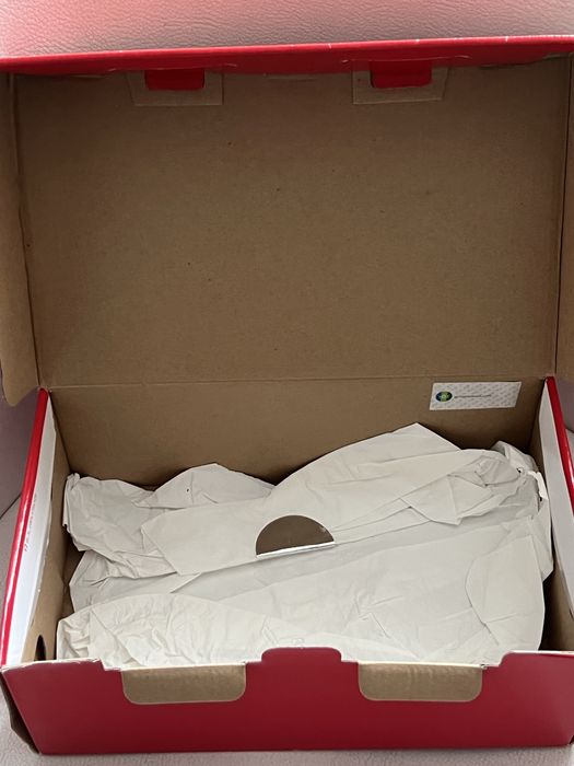 Karton po butach Puma z logo.