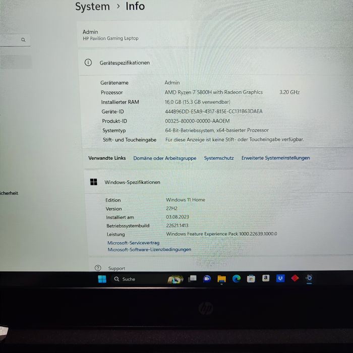 Ігровий Ноутбук HP Pavilion Gaming 15 Ryzen 7 5800h, 3050 4GB, 16Gb,SS