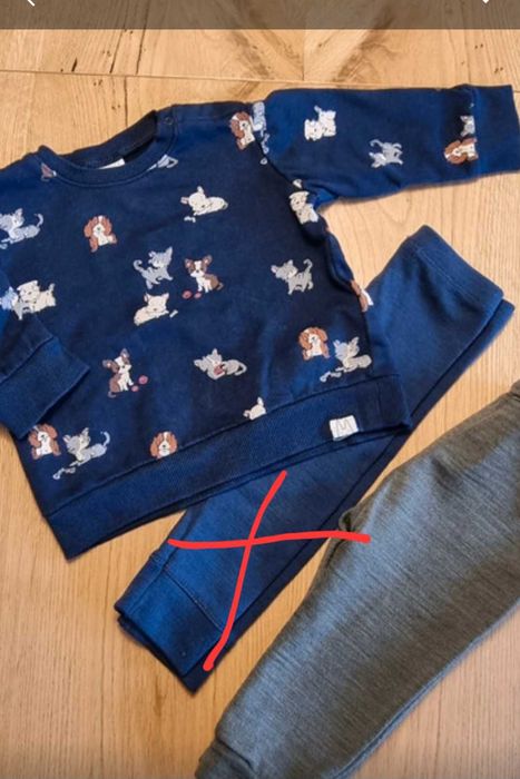 Komplet  bluza Lindex oraz  spodnie wool merino 74 Name It + gratis!