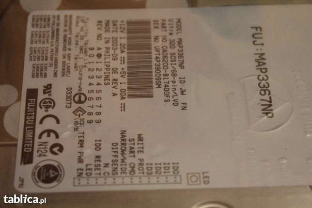 Twardy dysk serwerowy-FUJITSU 36 GB -map 3367 np.