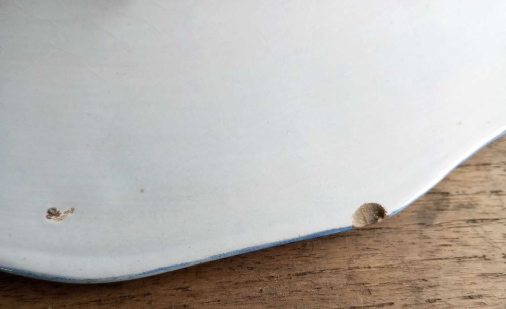 Antigo prato em faiança Carvalhinho Porto 39 cm