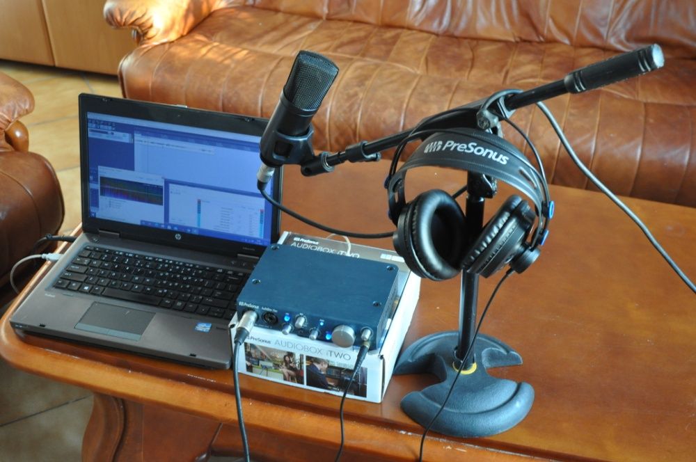 Mobilne studio nagrań:Mikrofon presonus +Presonus iTWOBOX+Laptop+soft!
