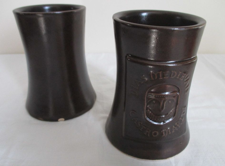 Copos de Barro de Festivais Medievais Vintage