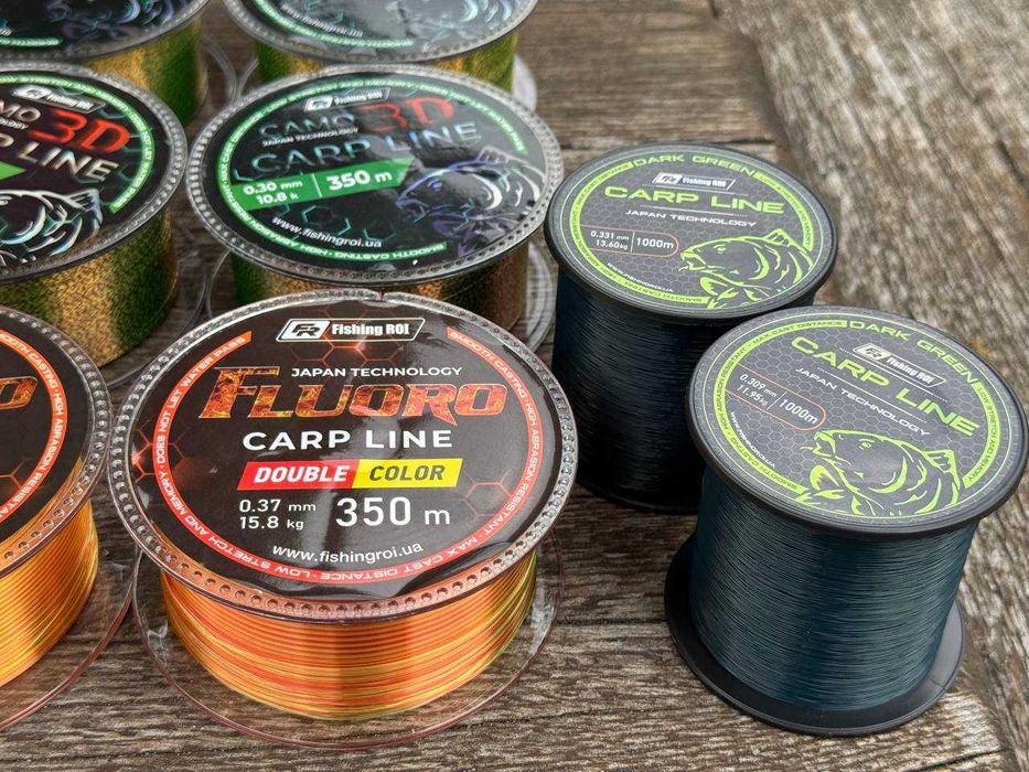 Жилка/ леска/ ліска/ оранж, зелена, салатова, дабл, 3д камо, дарк грін