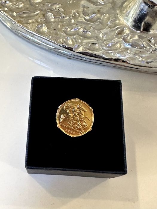 Anel de ouro Meia libra 19k/22k