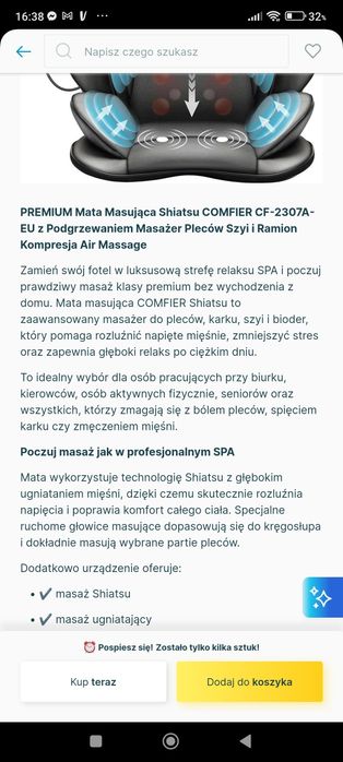 Fotel masujących