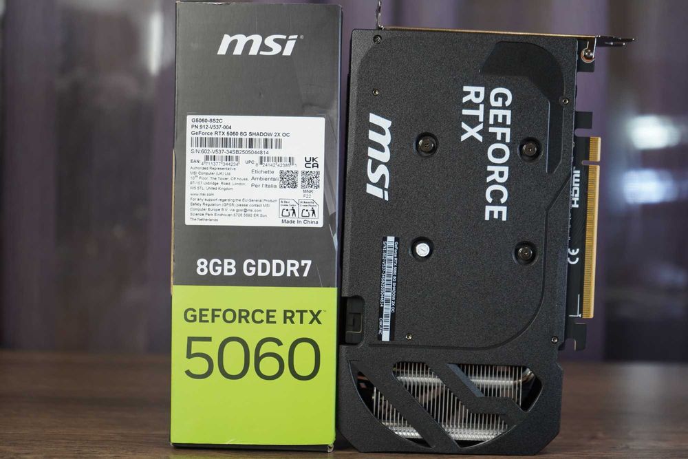 Видеокарта MSI GeForce RTX 5060 8G SHADOW 2X OC 1 шт. GENTLY USED!