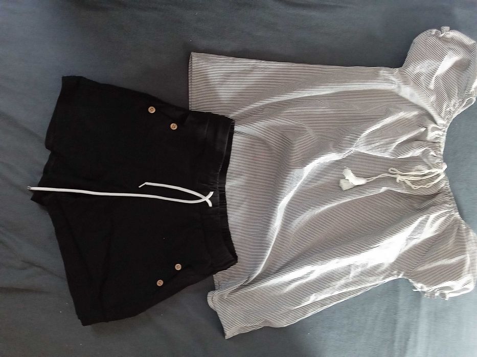 Bluzka hiszpanka spodenki H&M 164