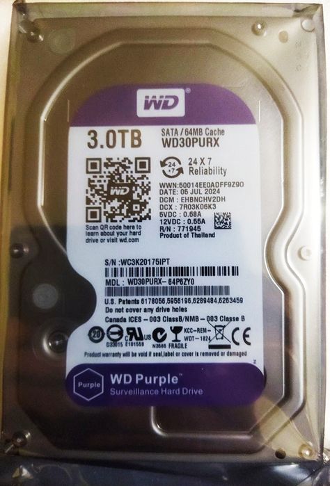 Жорсткий диск  Western digital WD Purple 500Gb 1TB, 2TB, 3TB, 4TB, 8ТВ
