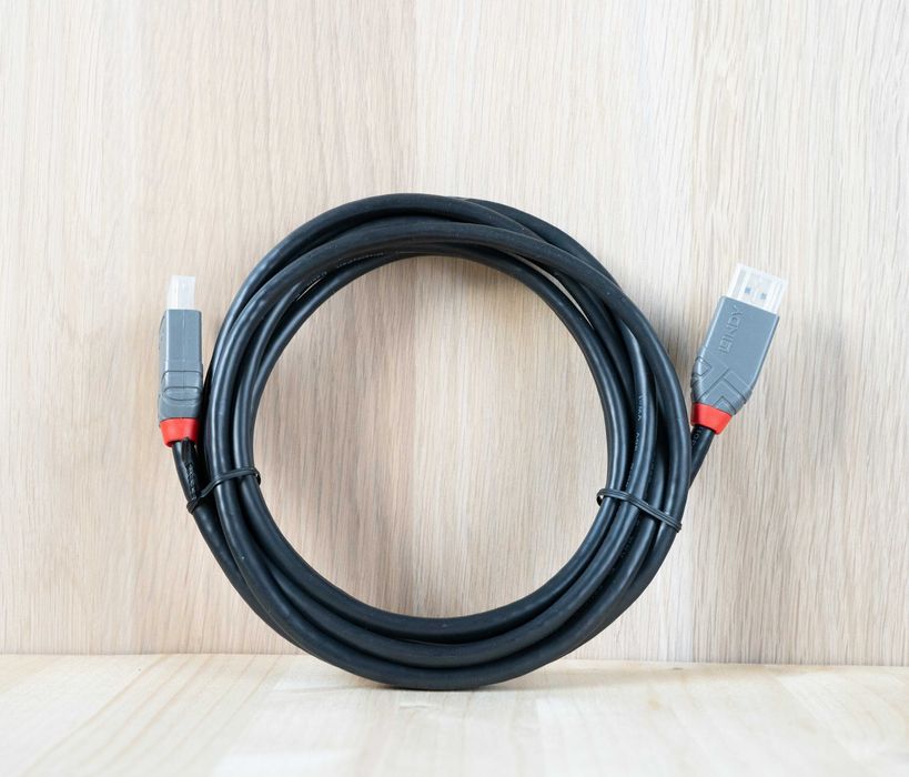 Nowy kabel Displayport 1.2 Lindy Anthracite 3m, druga sztuka