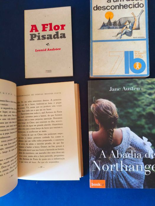 Lote 3 Livros Clássicos de Bolso e Grandes Romances (Jane Austen, Steinbeck)
