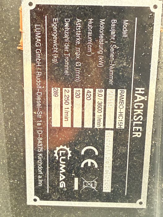 Rębak do gałęzi Rambo – H C 15 H