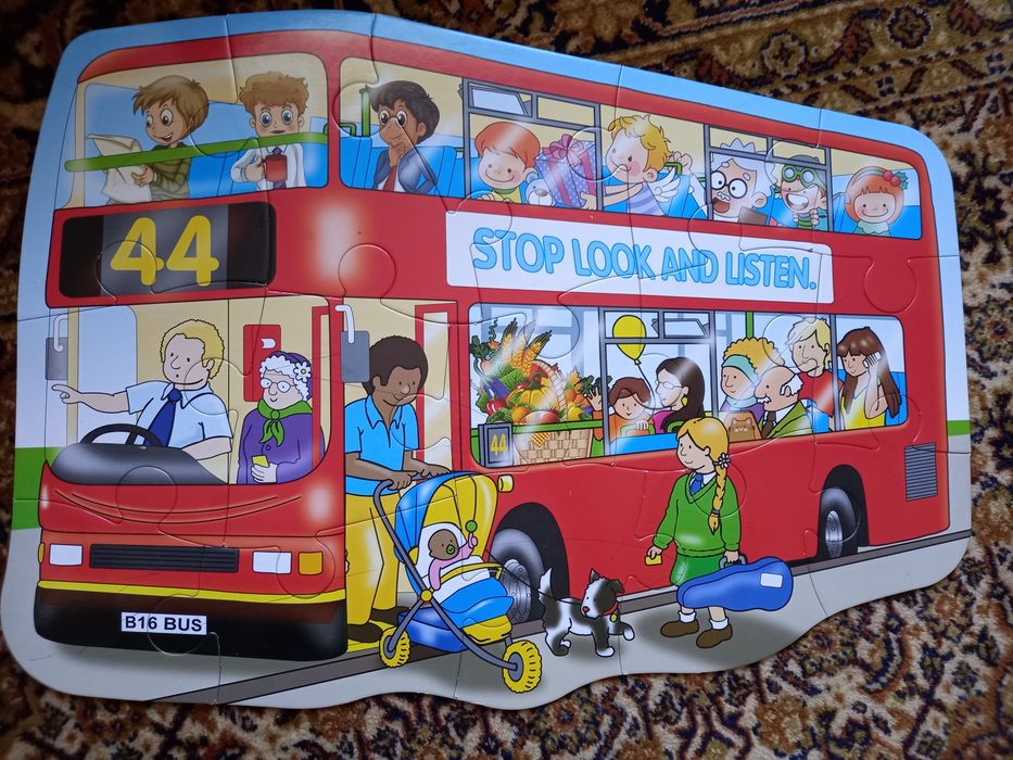 Puzzle podłogowe autobus 15 elementów