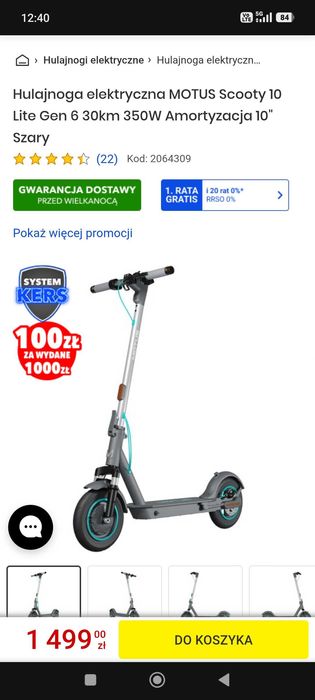 Hulajnoga elektryczna Motus scooty 10