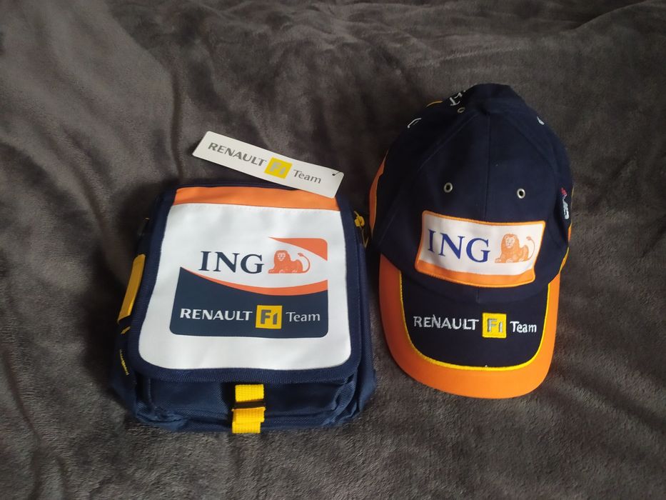 Nowy zestaw ING Renault Sport F1 Team czapka saszetka Vintage