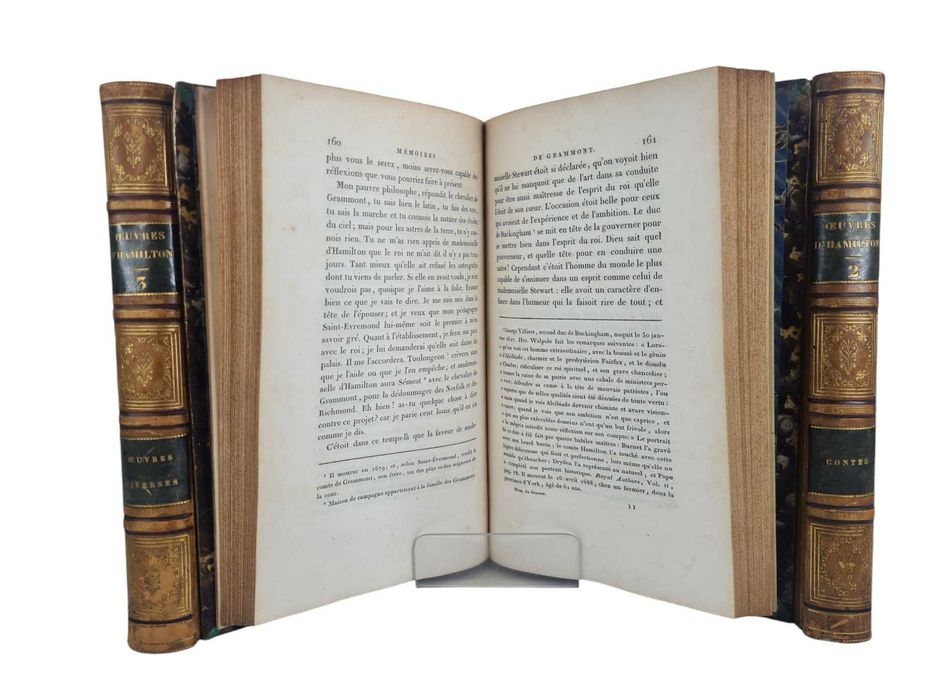 3 volumes ilustrados. Obras do Conde Antoine Hamilton. 1812