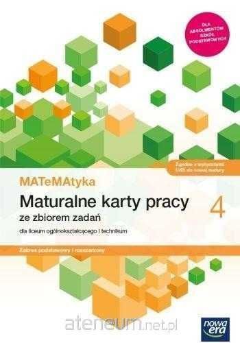 NOWA MATeMAtyka 4 EDYCJA 2024 Karty Pracy + Podręcznik Rozszerzony Era