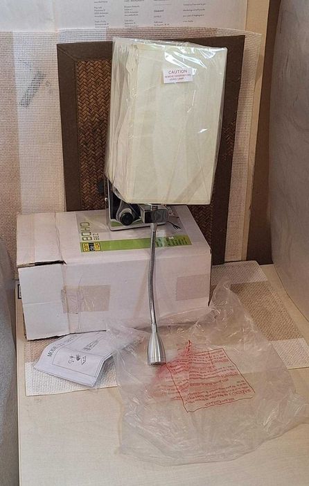 NOWA 1xE27 1x LED lampa nocna ścienna KINKIET Candelux Boho beż chrom