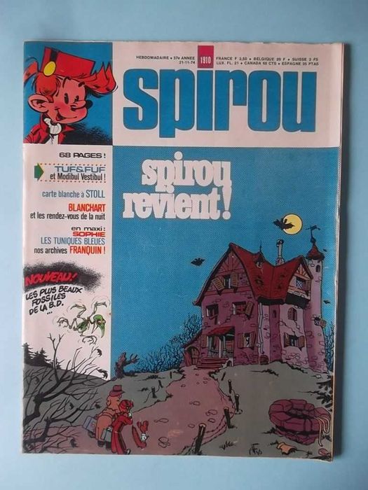 Várias revistas SPIROU em francês com suplementos.