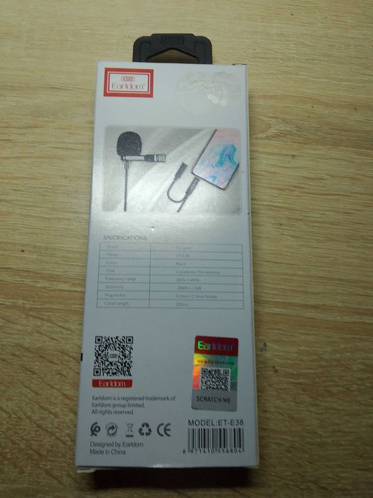 Mini microphone фірми Eardom розьємом 3,5мм (модель ET-E38)