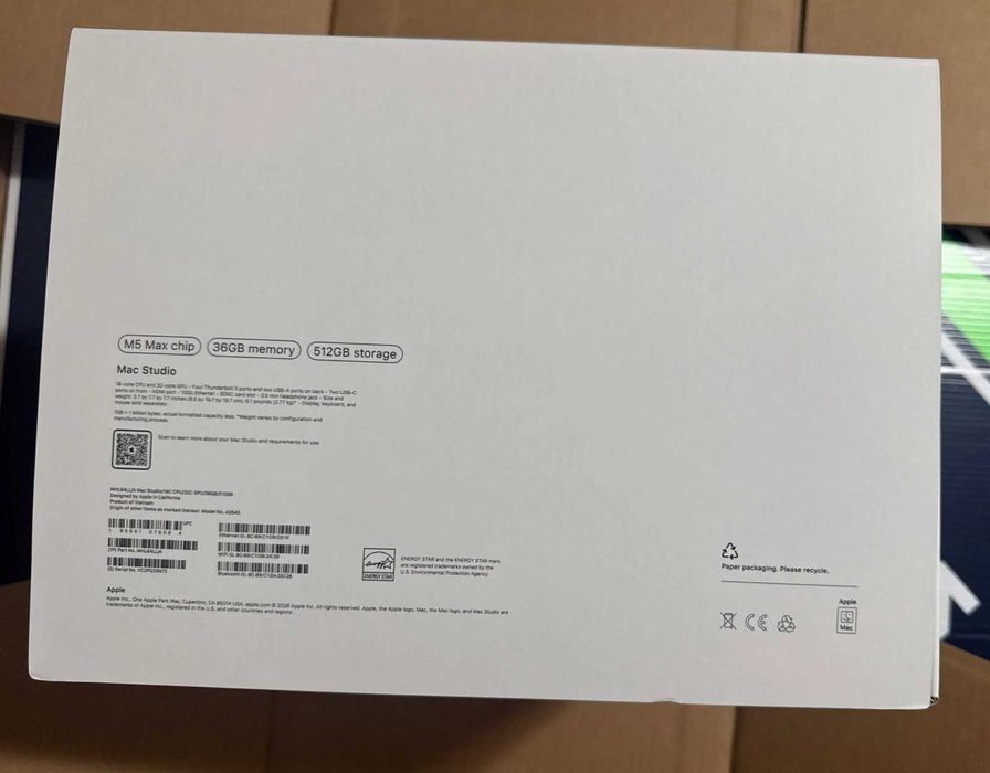 Apple Mac Studio M5 Max 36GB RAM 512GB SSD
