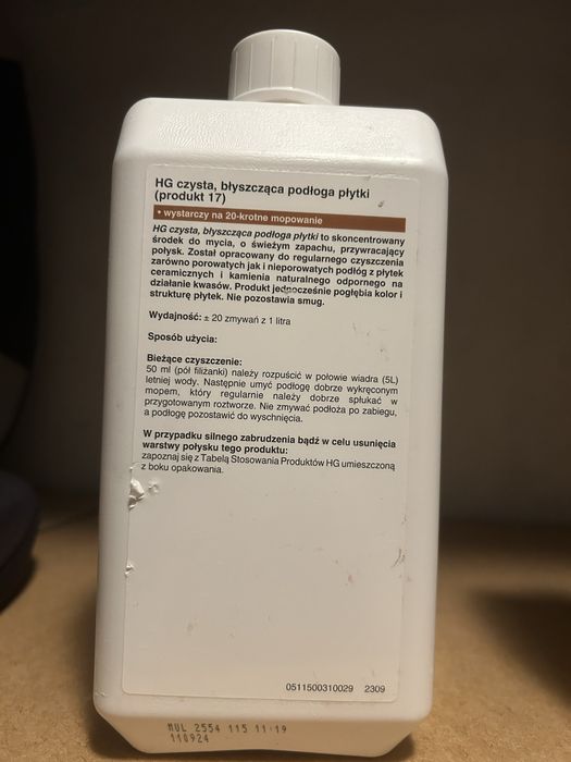 Środek HG Czysta błyszcząca podłoga 1 l