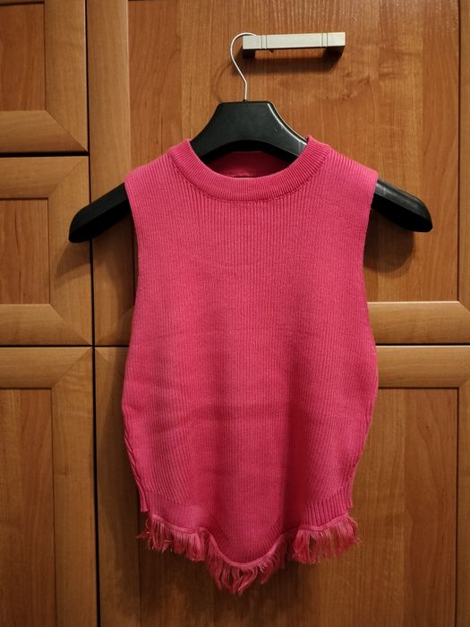 Różowy top damski s