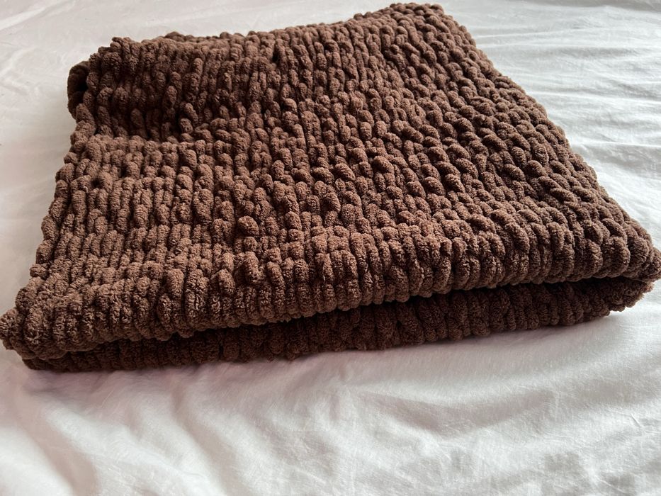 Плед вʼязаний , ручної роботи