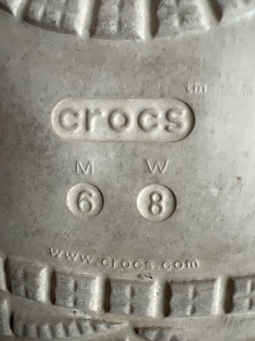 Sprzedam, wygodne klapki Crocs rozmiar W8 M6 w środku 26.0 cm