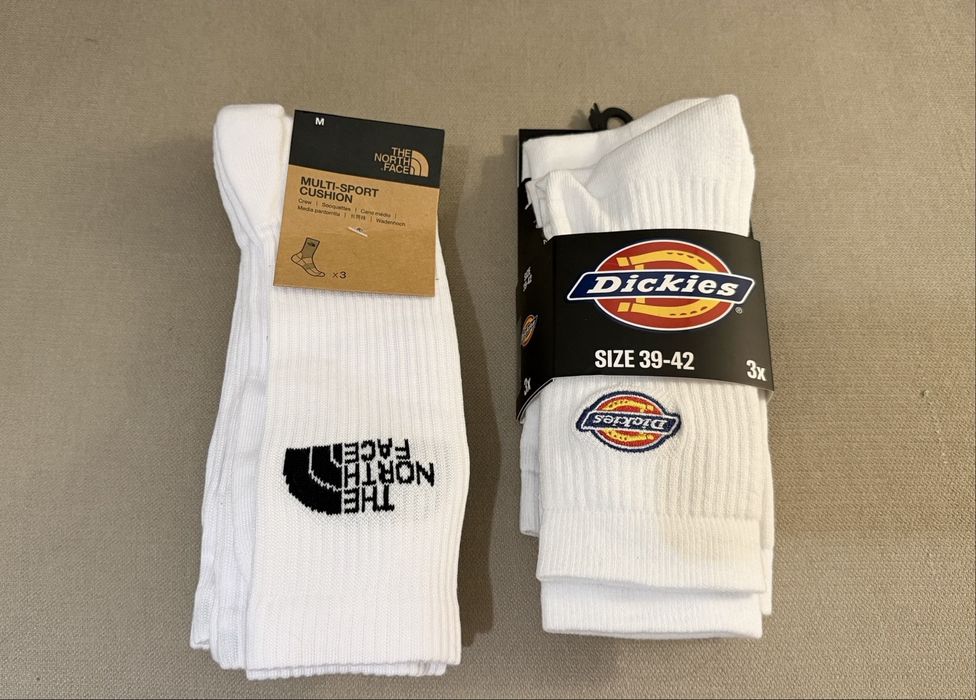 6x Męskie Skarpety Długa Dickies The North Face Vans 39-42 White