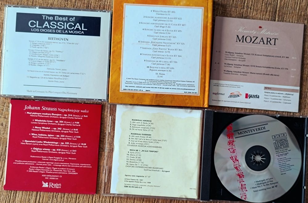 15plyt CD z muzyką klasyczną ( Klassik zum Kuschen)