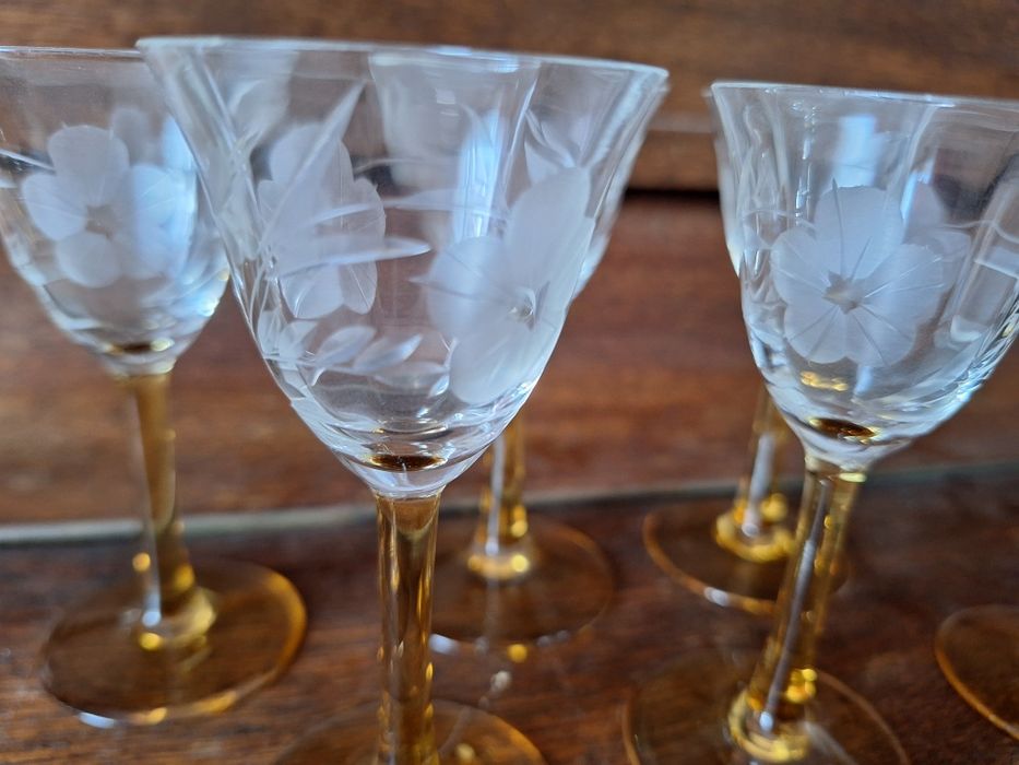 Kieliszki na likier i do wina vintage, prl