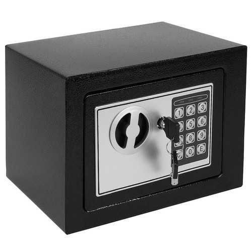 Електронний сейф із кодом і ключем в офіс дім сейф в магазин для зброї