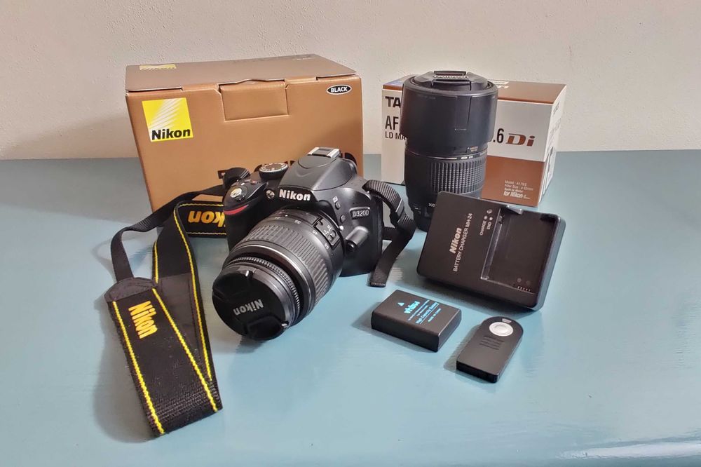 Nikon D3200 + AF-S DX 18-55mm  + Tamron Objetiva 70-300mm